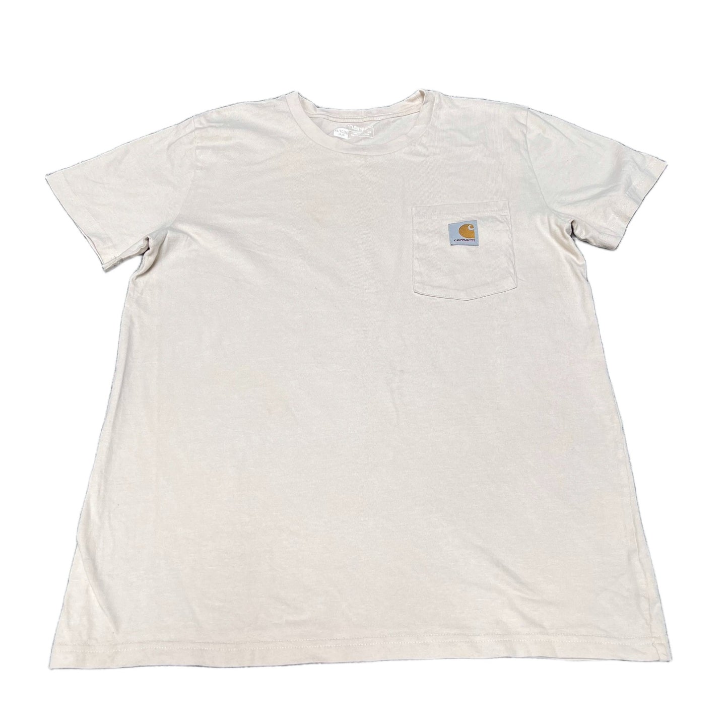 Carhartt Pocket T-Shirt Womens M Light Pink Graphic Logo Short Sleeve Summer Tee