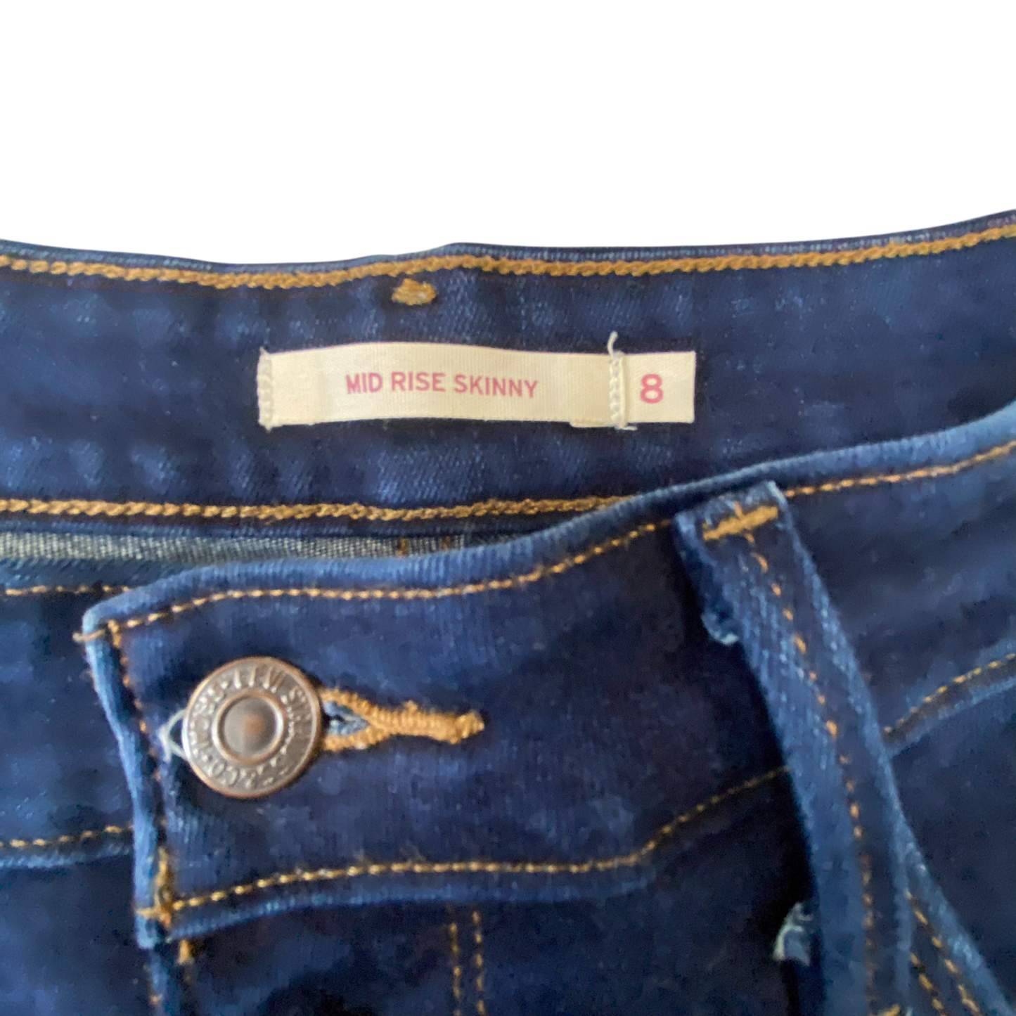 Levi's Jeans Womens Medium Blue Denim Mid Rise Skinny Fit Medium Wash Outdoor