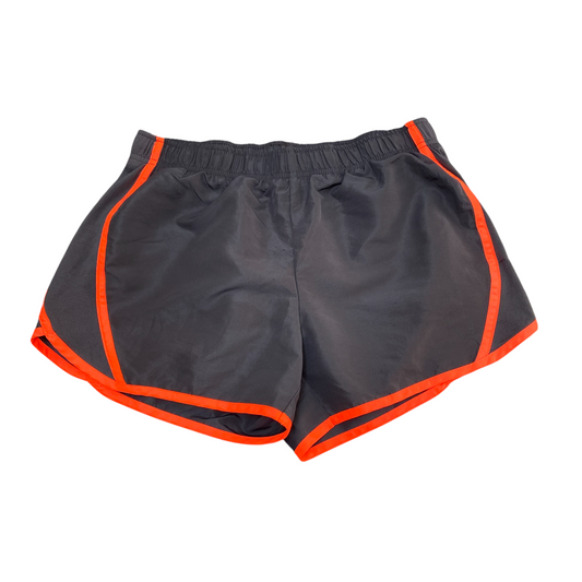 Running Sprinter Shorts Womens 29W Black Red Trim Elastic Waist Dolphin Hem