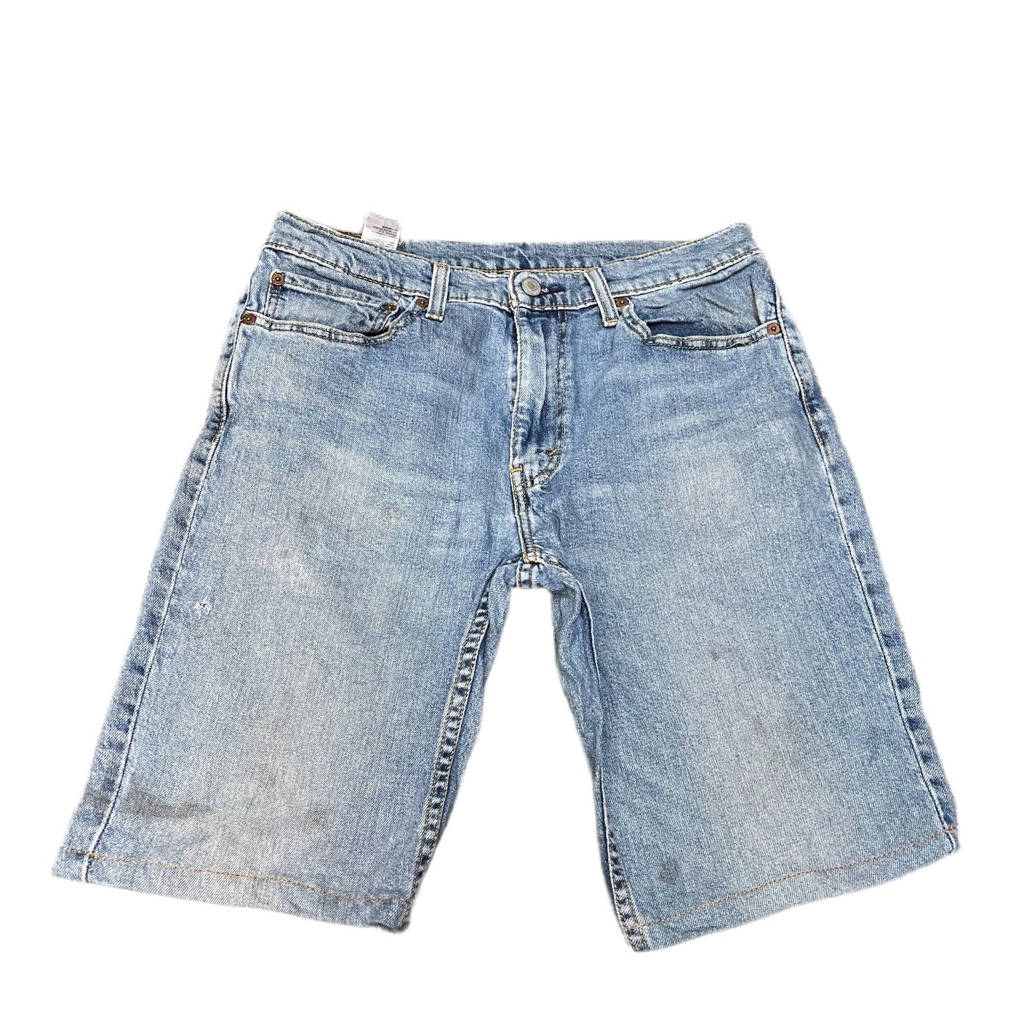 Levi's 511 Jean Shorts Fits as Mens M 32" Waist Blue Denim Light Wash Red Tab