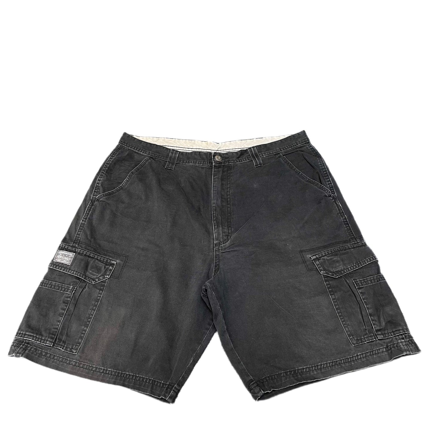 Wrangler Cargo Shorts Fits as Mens XL 37" Waist Black Utility Hiking Outdoor