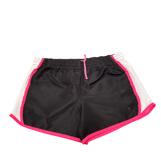 Running Sprinter Shorts Womens Small Black Drawstring Waist Athletic Dolphin Hem