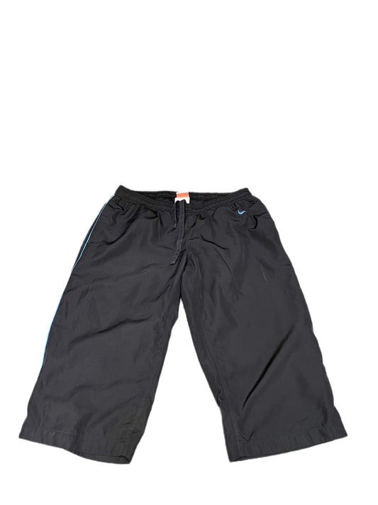 Vtg Nike The Athletic Dept Athletic Shorts Mens M 31" Waist Black Blue Stripe