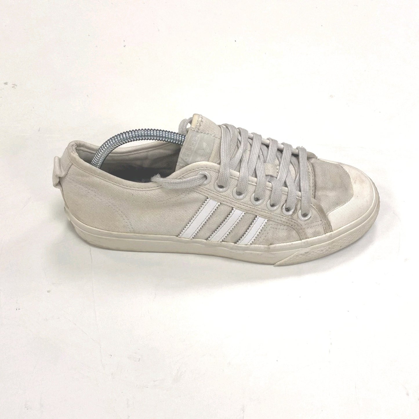 adidas 3 Stripes Trainers Sneakers Men's UK 6.5 Grey Lace Up
