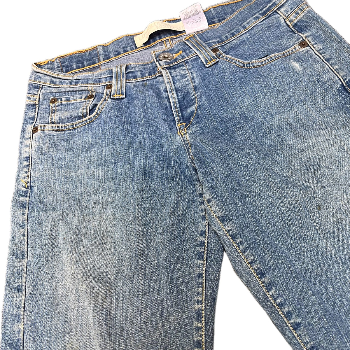 Levi's Jean Shorts Fits as Womens M 29" Waist Blue Denim Medium Wash Red Tab