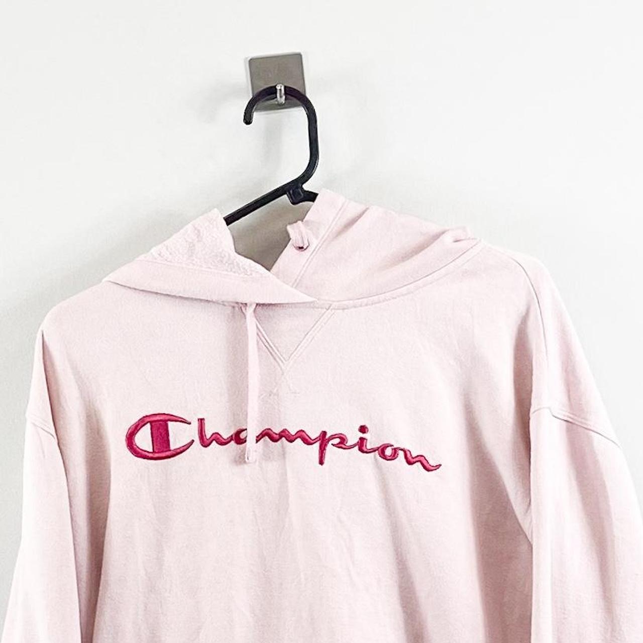 Vintage Champion Embroidered Hoodie Pink Women’s L