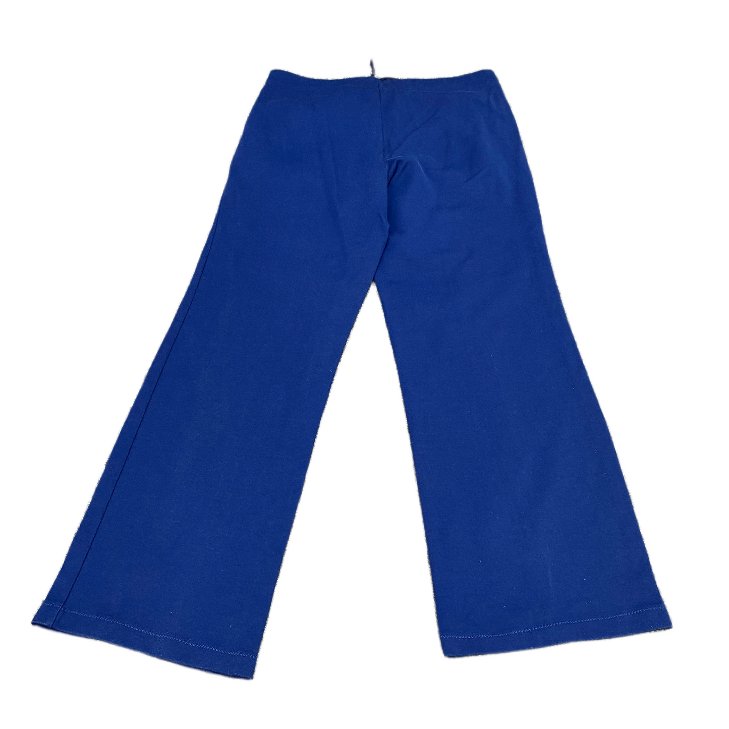 Adidas Original Pants Fits as Womens 32" Waist Blue Wide Leg Drawstring Trousers