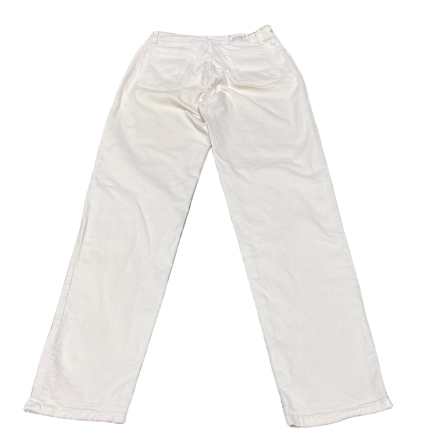 Jacky-O Jeans Fits as Womens 28" Waist White Denim Stretch Slim Fit Straight Leg