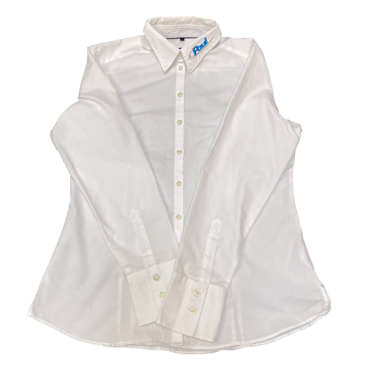 Shirt Top Womens M White Long Sleeve Collared Button Down Casual Outdoor