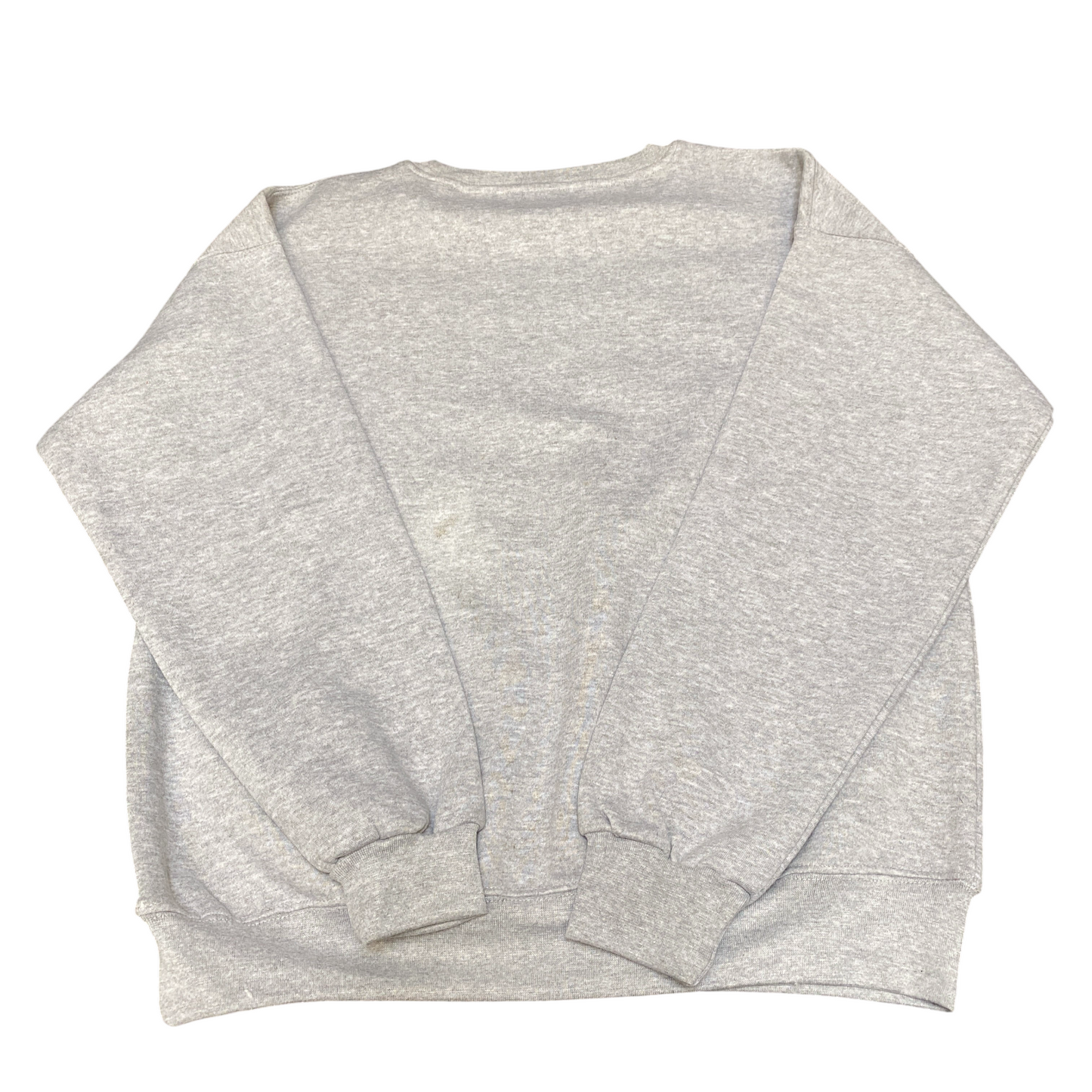 Nike Reworked Sweatshirt Mens Medium Grey Embroidered Spellout Logo Vintage Y2K
