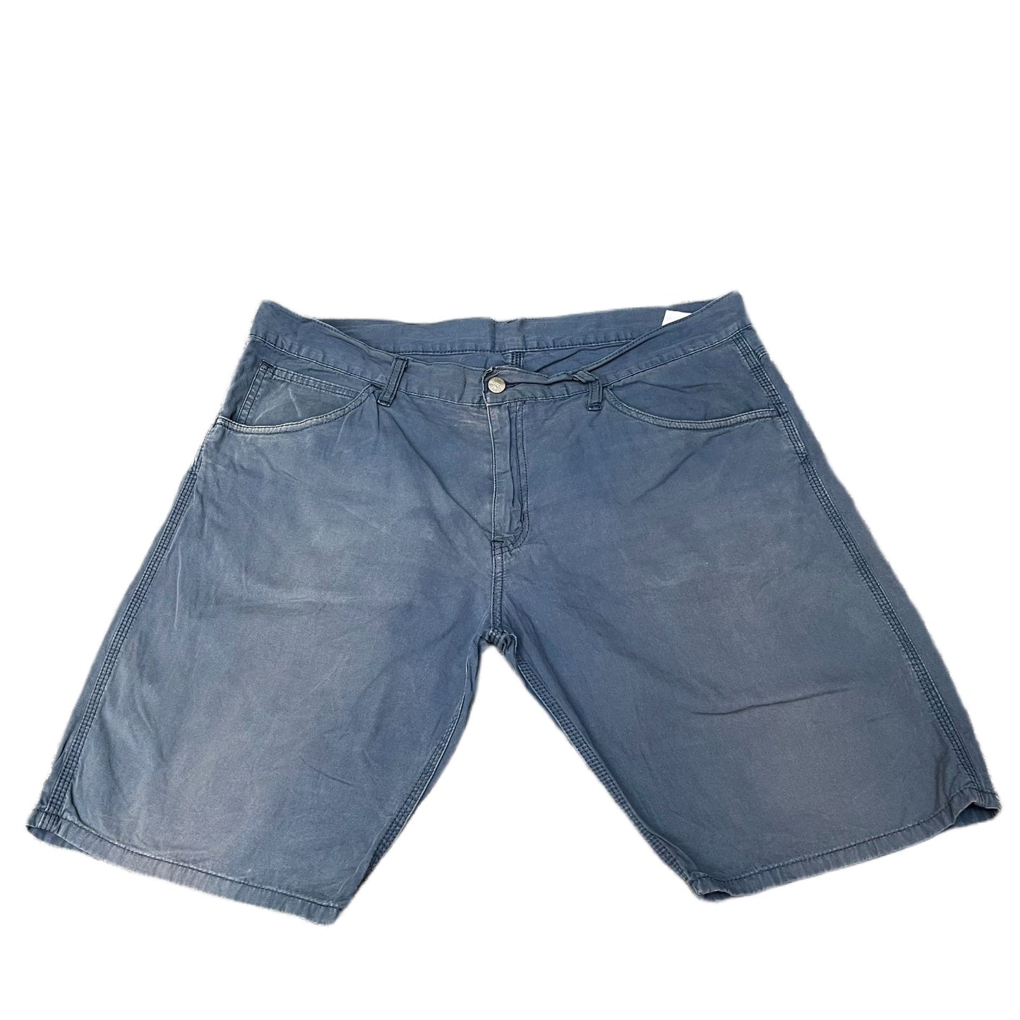Carhartt Skill Bermuda Shorts Fits as Mens XL 38" Waist Blue Chino Flat Front