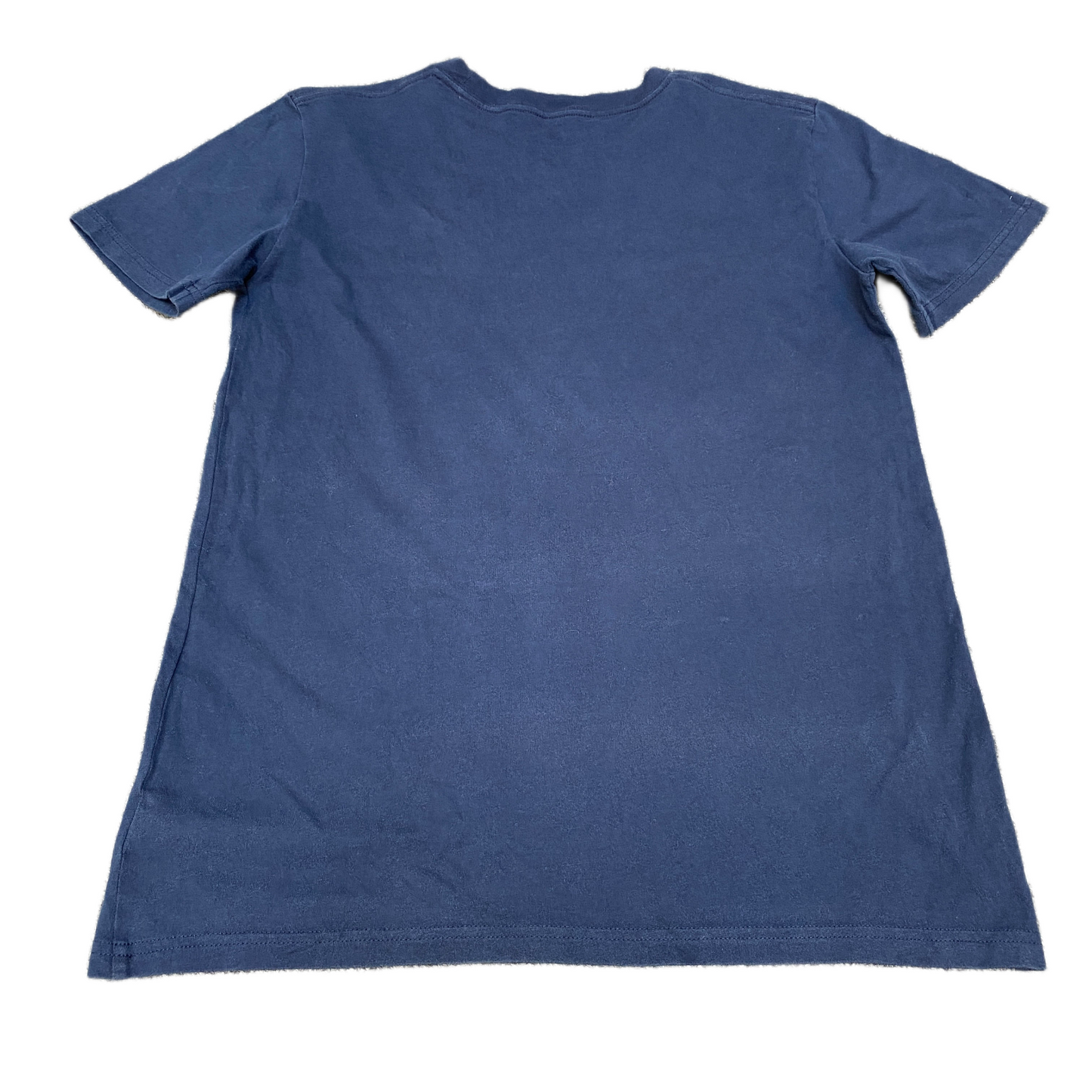 Adidas T-Shirt Boys Large Blue Graphic Print Standard Fit Stretch Crew Neck Tee