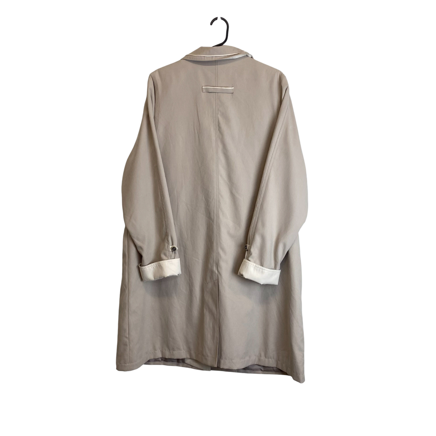 Trench Coat Womens XL Brown Pockets Long Sleeve Collared Button Front Outdoor