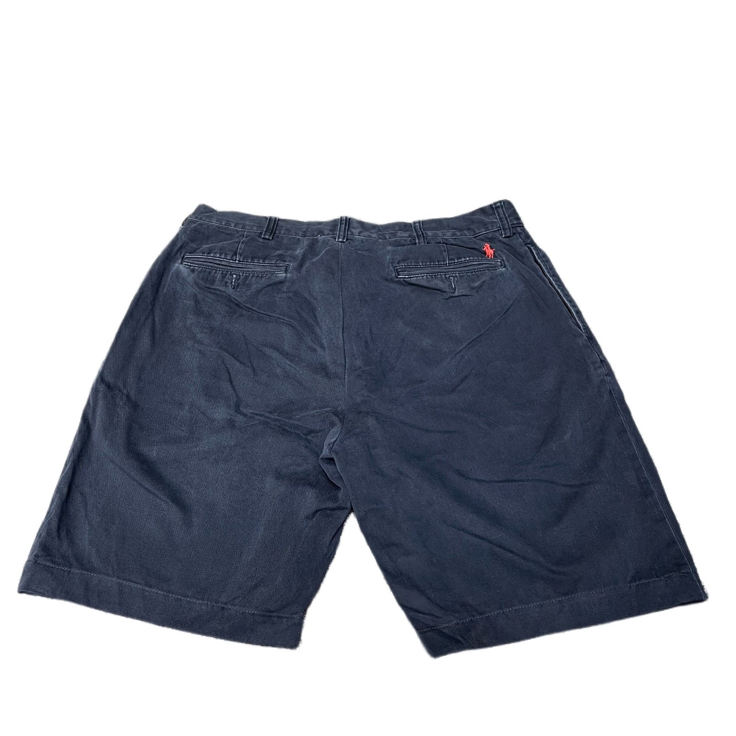 Polo Ralph Lauren Ethan Chino Shorts Fits as Mens L 33" Waist Navy Blue Pleated