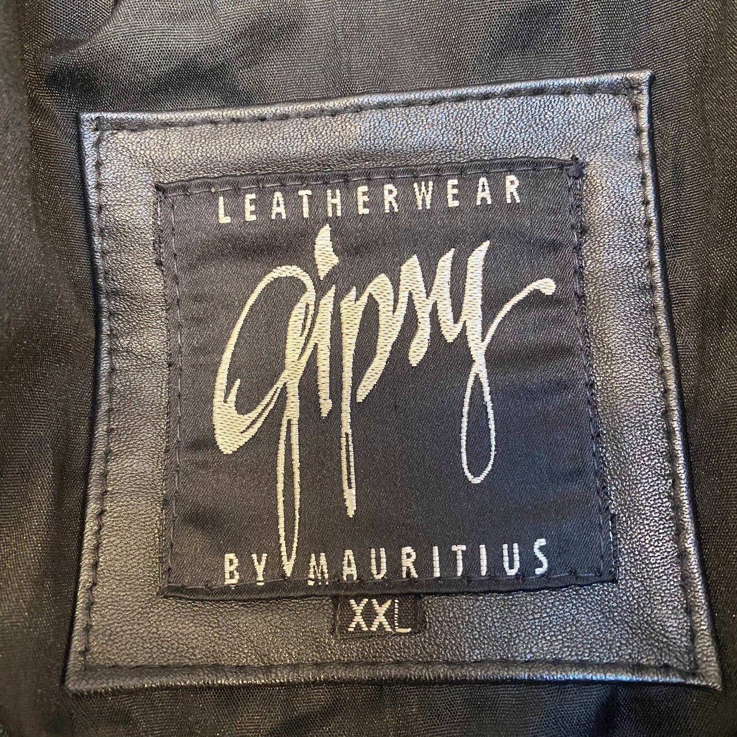 Gipsy Real Genuine Leather Jacket Mens XXL Black Notch Lapel Single Breasted
