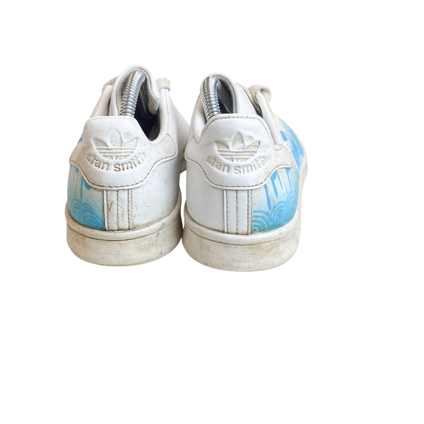 Adidas Stan Smith Athletic Low Sneakers Mens 6 White Pharrell Holi Blue Low Top