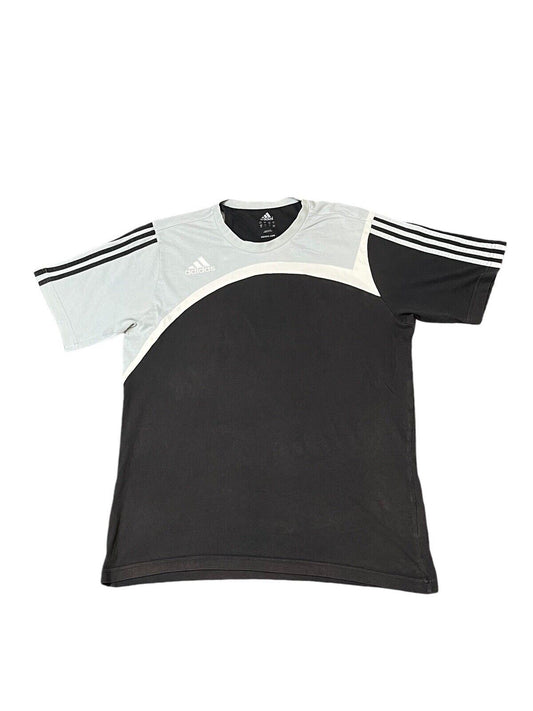 Adidas T-Shirt Black And Grey Mens M Chest Logo