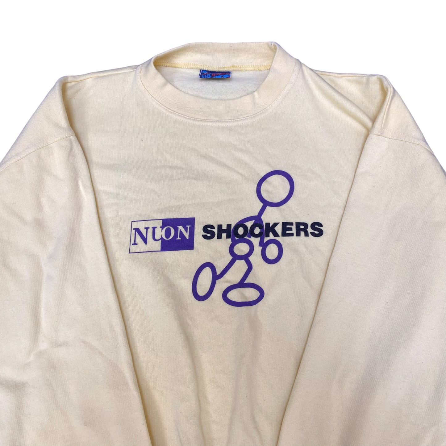 US Basic NUON Shockers Sweatshirt Womens XL Yellow Long Sleeve Pullover Y2K