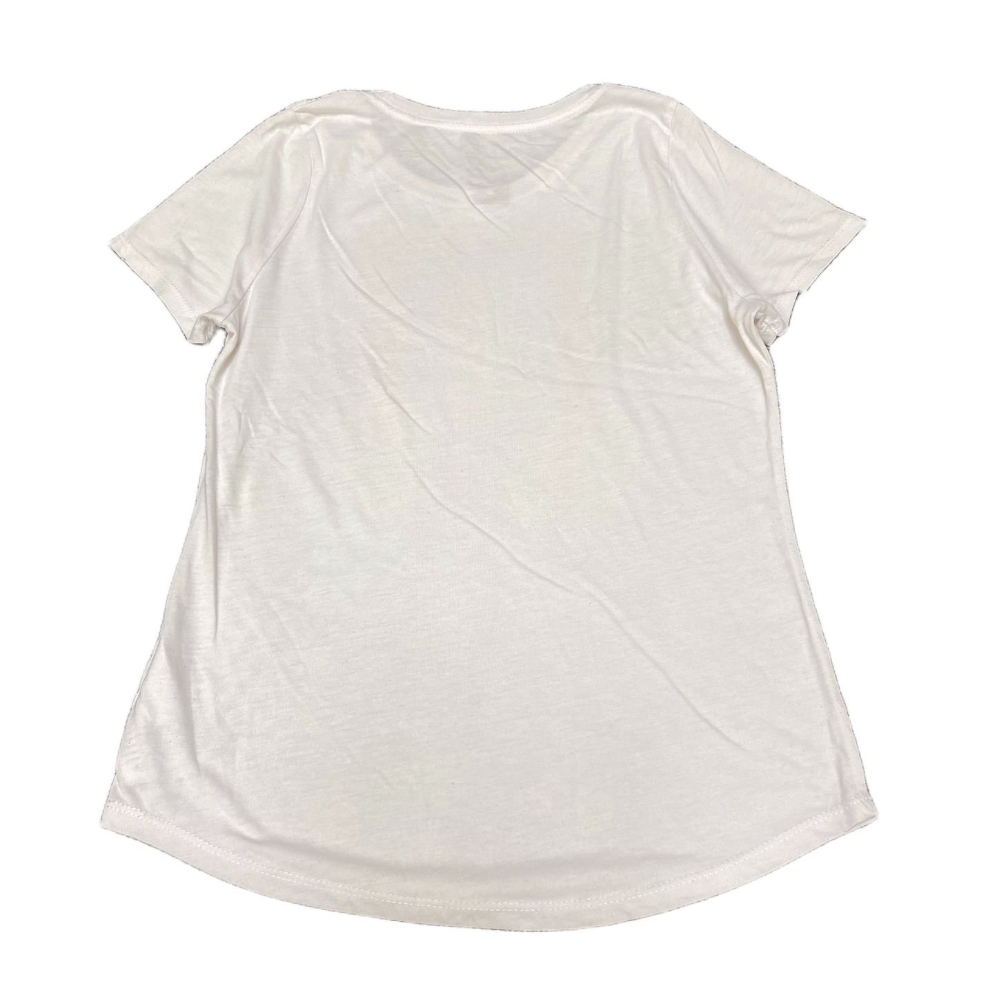 Nike T-Shirt Girls XL White Just Do It Graphic Athletic Curved Hem Crew Neck Tee