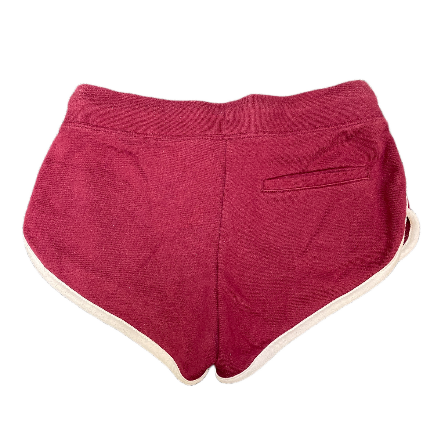 Running Sprinter Shorts Womens XS 26" Waist Maroon Athletic Workout Dolphin Hem