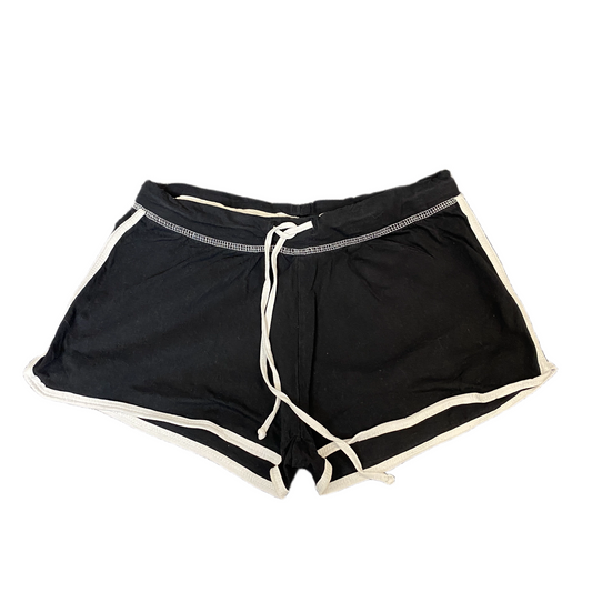 Running Sprinter Shorts Womens M 27" Waist Black Athletic Workout Dolphin Hem