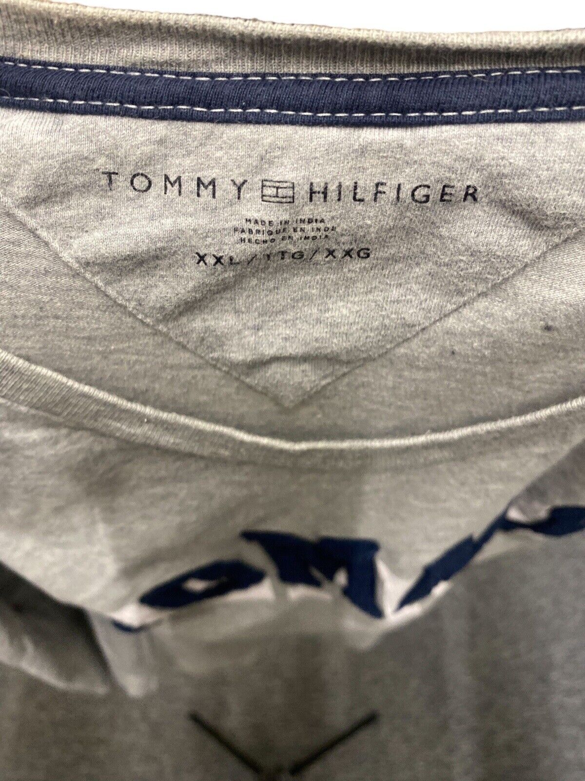 Tommy Hilfiger T-Shirt Grey Mens XXL Chest Logo