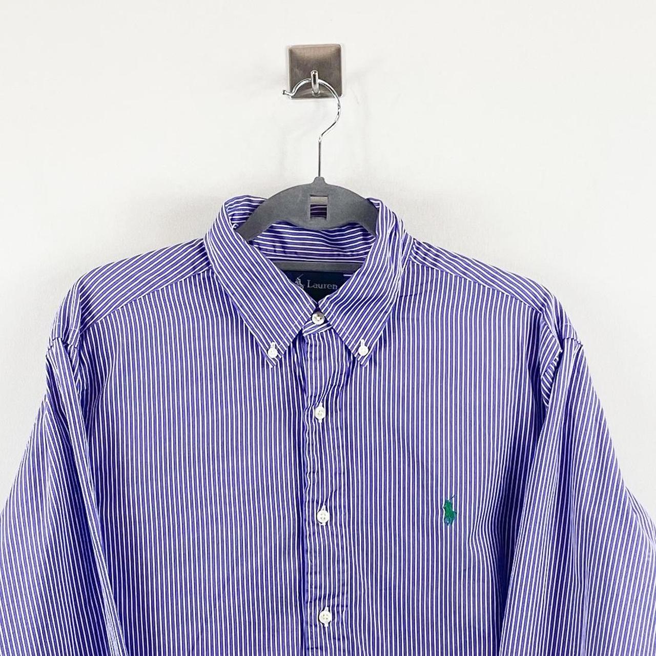 Ralph Lauren Shirt Purple Stripes Men’s L Classic Fit