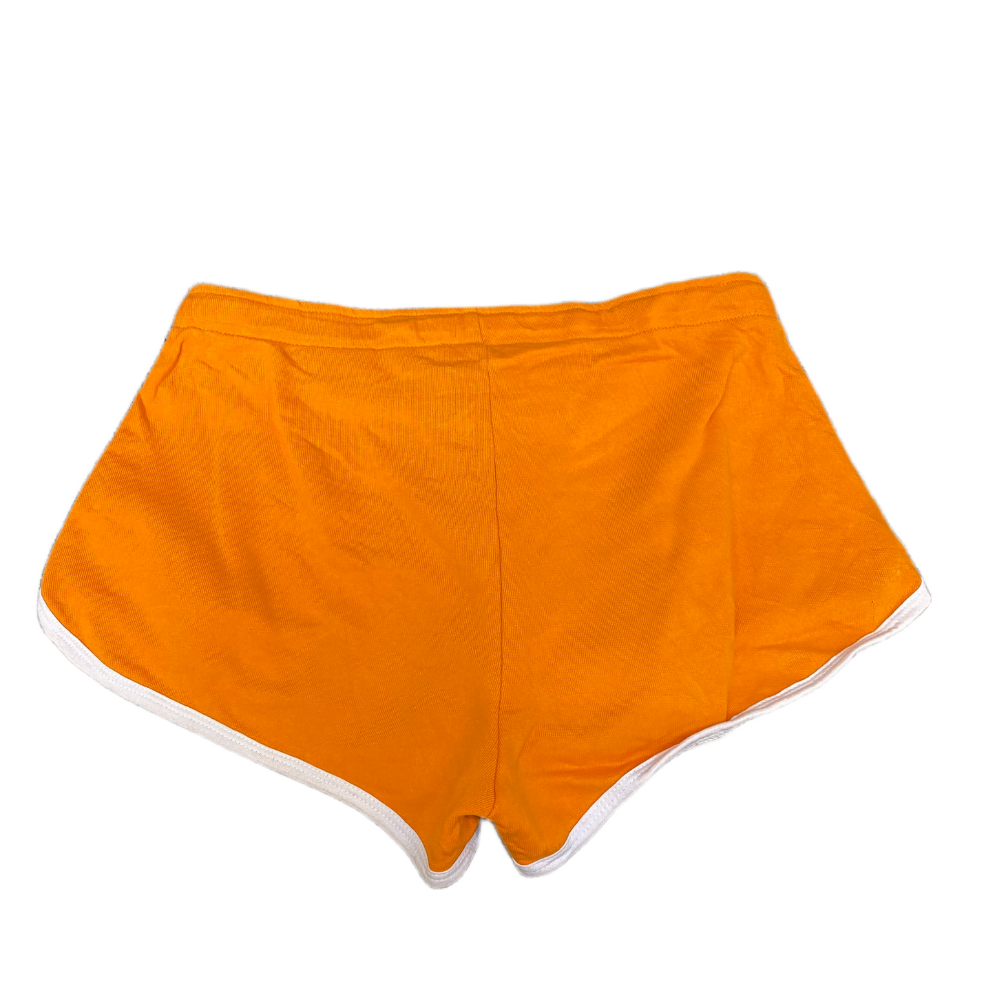 Running Sprinter Shorts Womens L 29" Waist Orange Athletic Workout Dolphin Hem