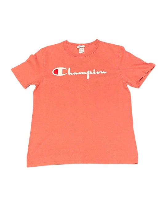 Champion T-Shirt Pink Womens M Front Logo