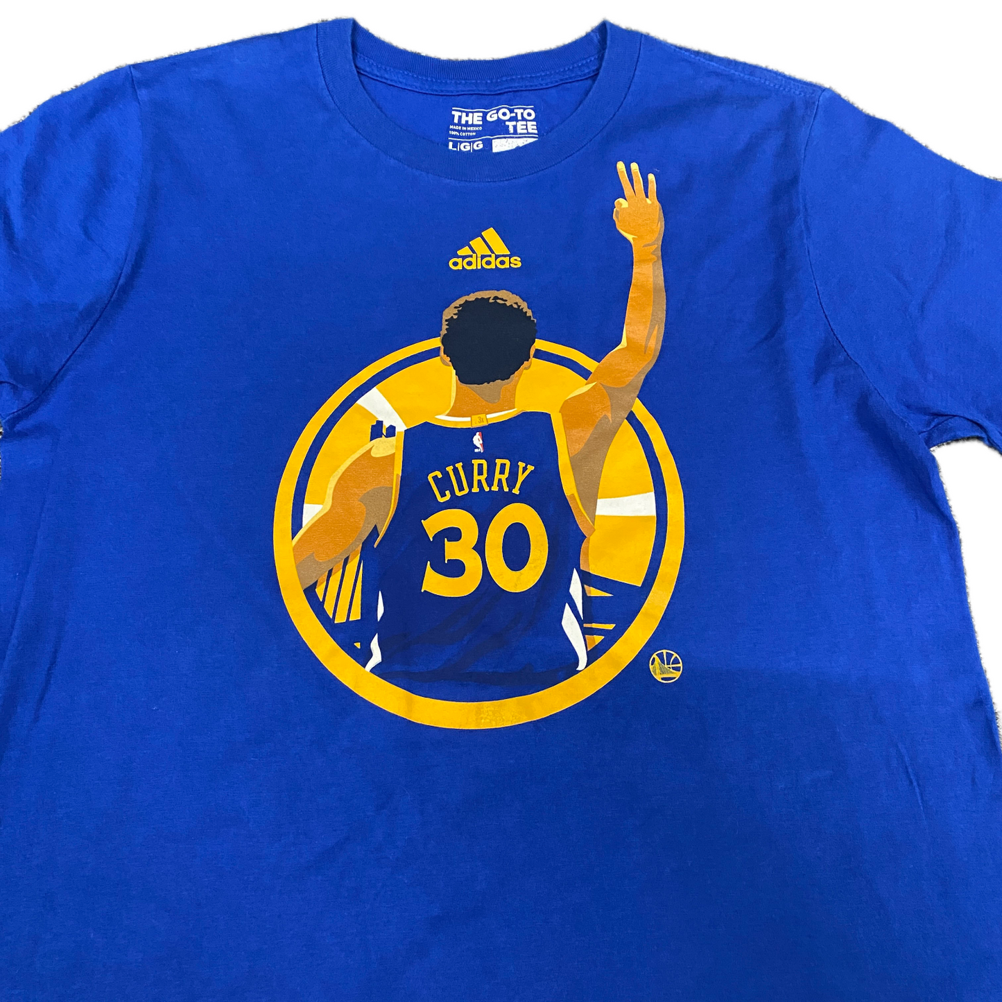 Adidas T-Shirt Girls M Blue Stephen Curry #30 Short Sleeve Crew Neck Pullover