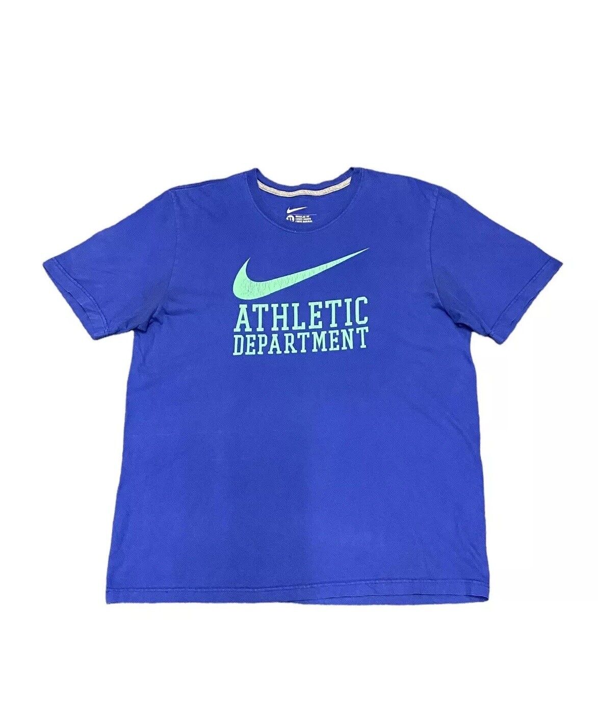 Nike Athletic T-Shirt Blue Mens XL Chest Logo