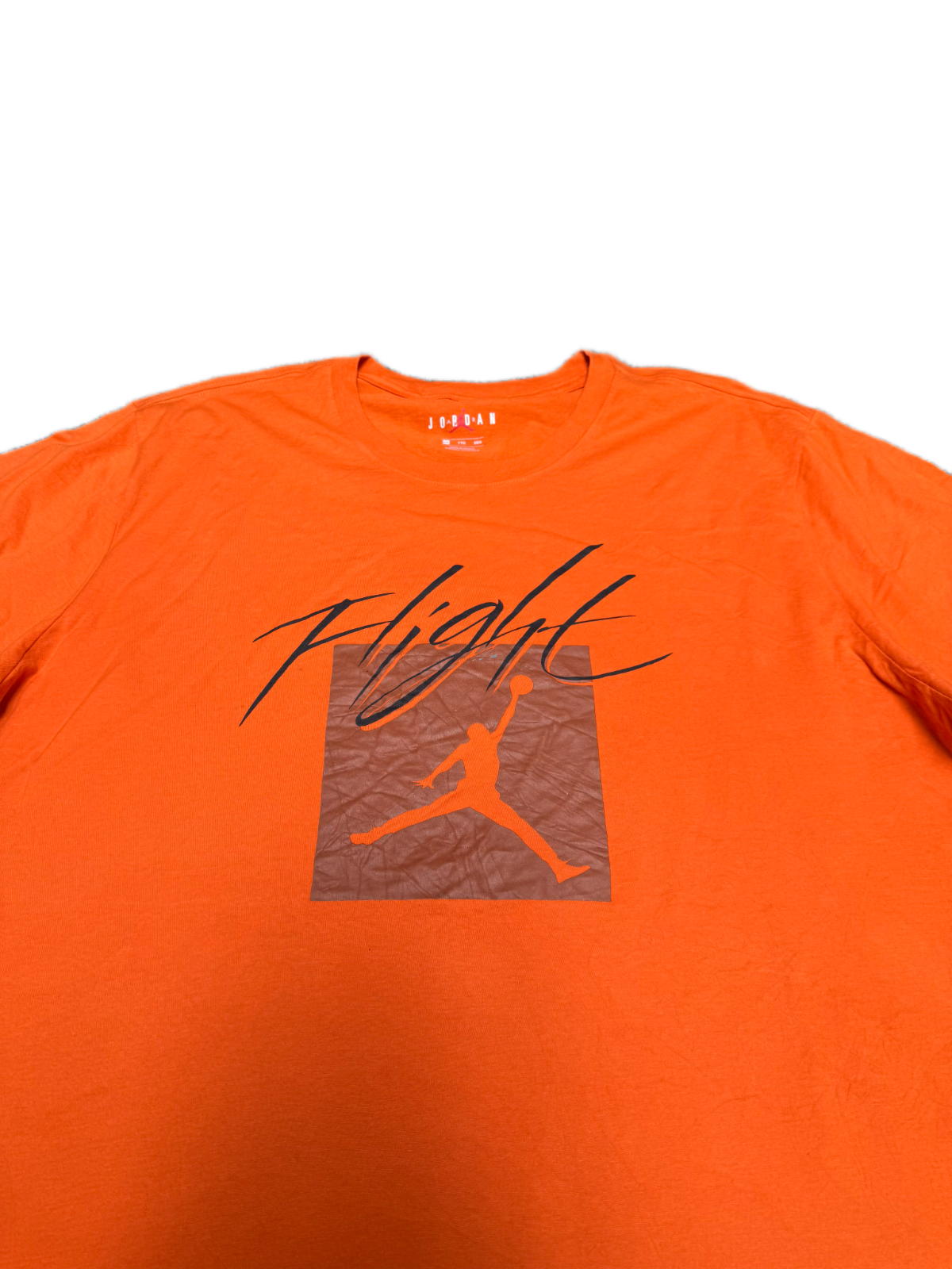 Jordan T-Shirt Mens Fit as XL Orange Graphic Print Short Sleeve Crew Neck