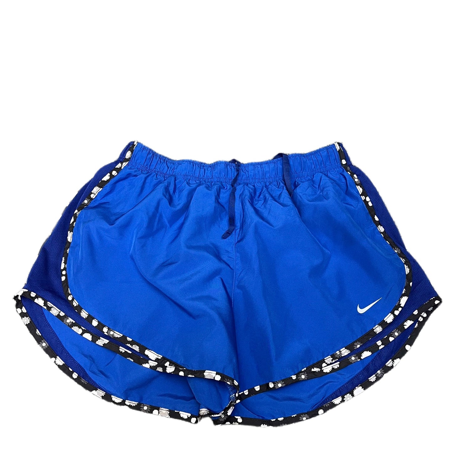Nike Running Shorts Fits as Womens XS 27" Waist Blue Floral Trim Dolphin Hem