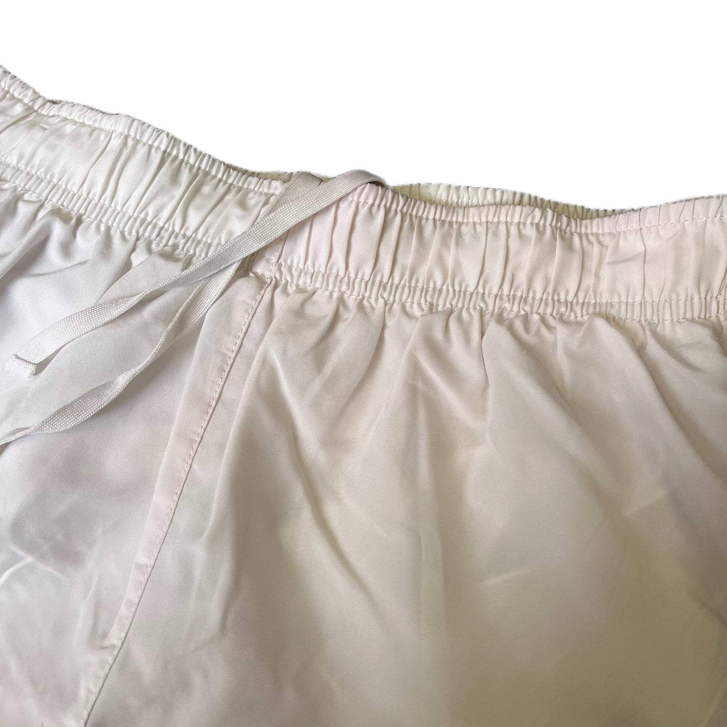 Nike Running Sprinter Shorts Fits as Women S 25" Waist White Workout Dolphin Hem