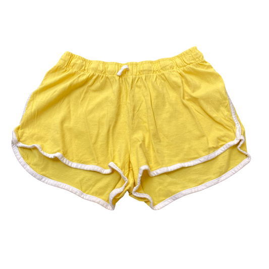 Primark Sprinter Running Shorts Womens 27W Yellow Elastic Waist Stretch Athletic