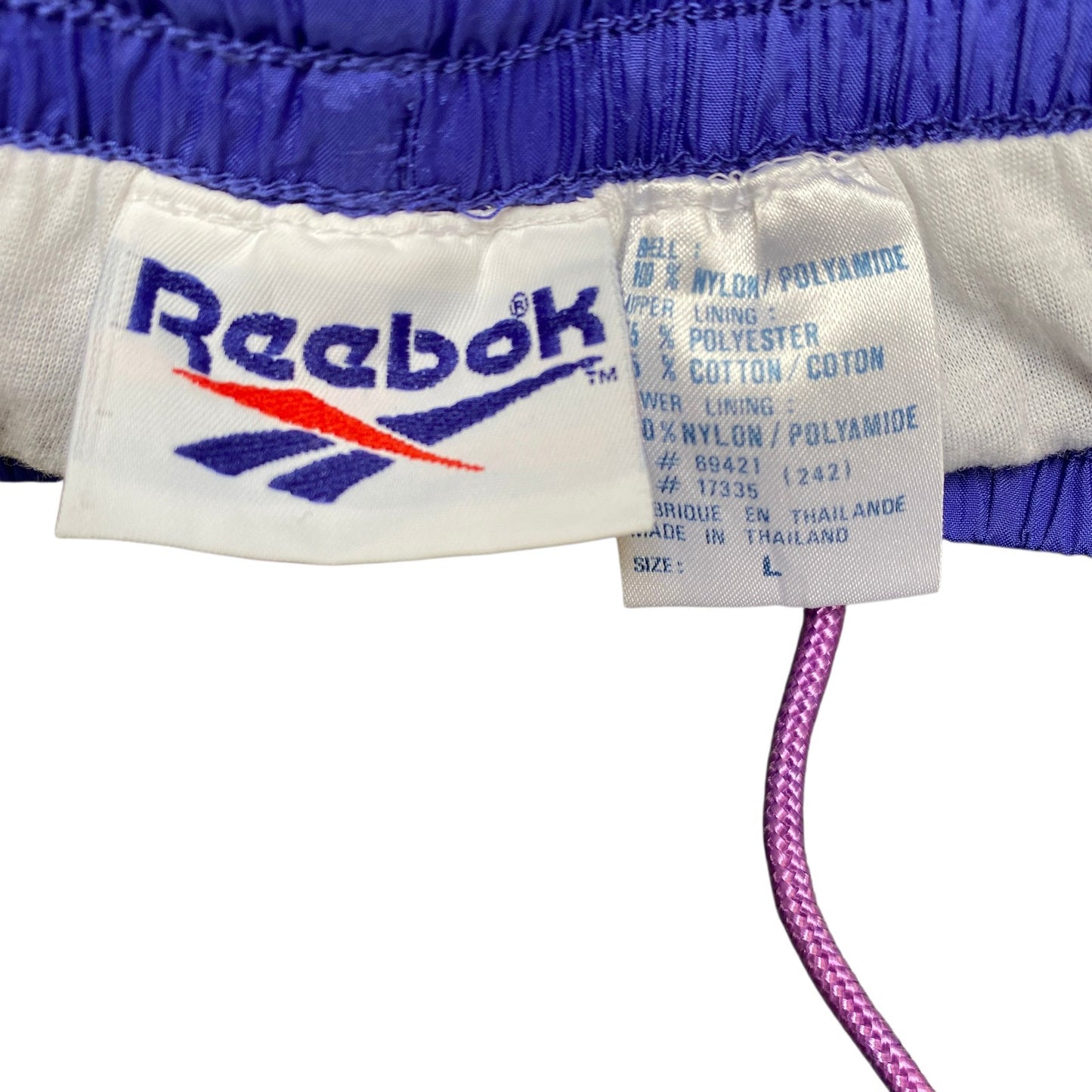 Reebok Joggers Fits as Womens 26" Waist Purple Lined Ankle Zip Tapered Trousers