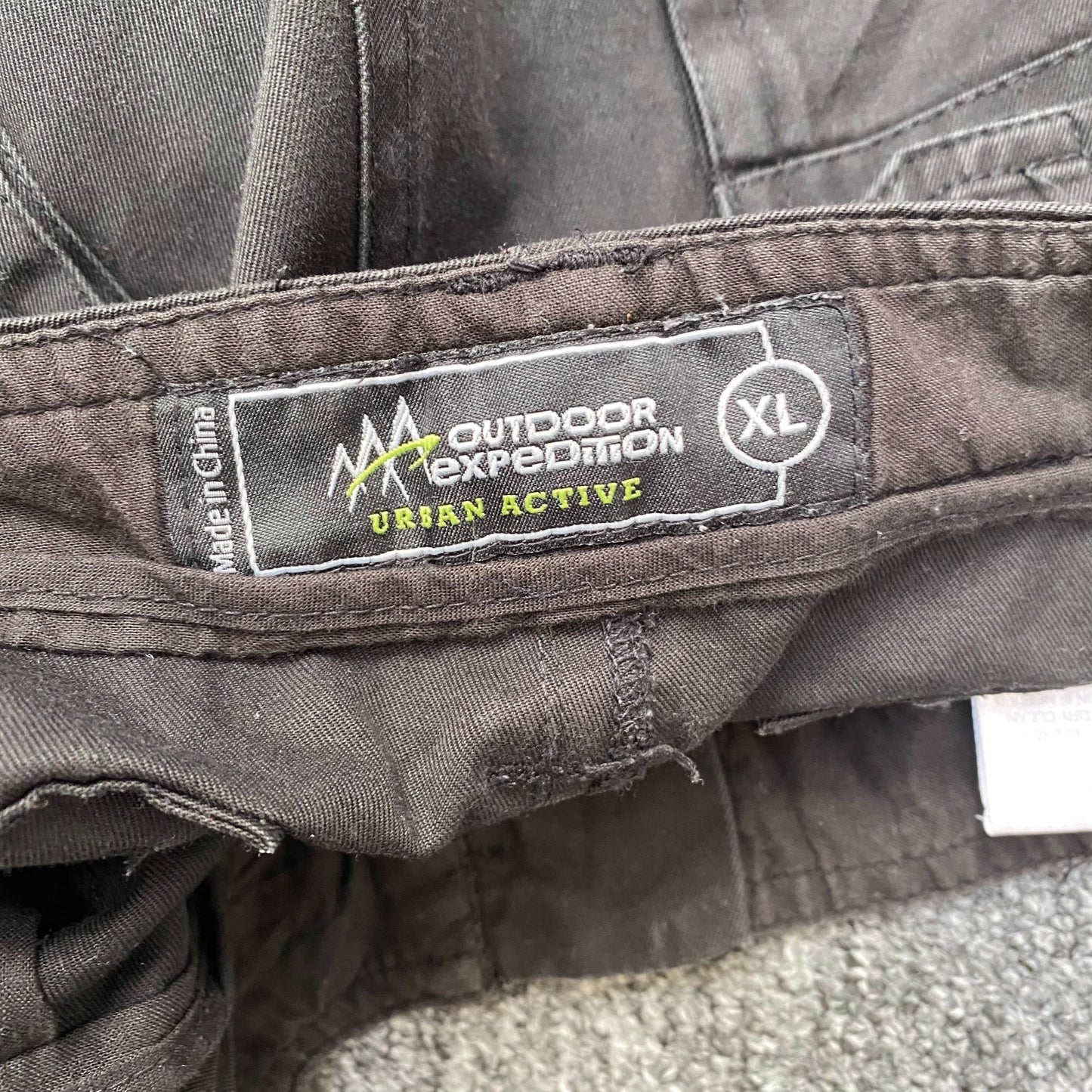 Cargo Trousers Men's XL Black Pockets Casual Straight Leg Workwear Outdoor