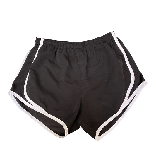 Running Sprinter Shorts Womens Medium Black Workout Drawstring Waist Dolphin Hem