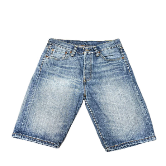 Levi's 501 Jean Shorts Fits as Mens Small 29" Waist Blue Denim Faded Red Tab