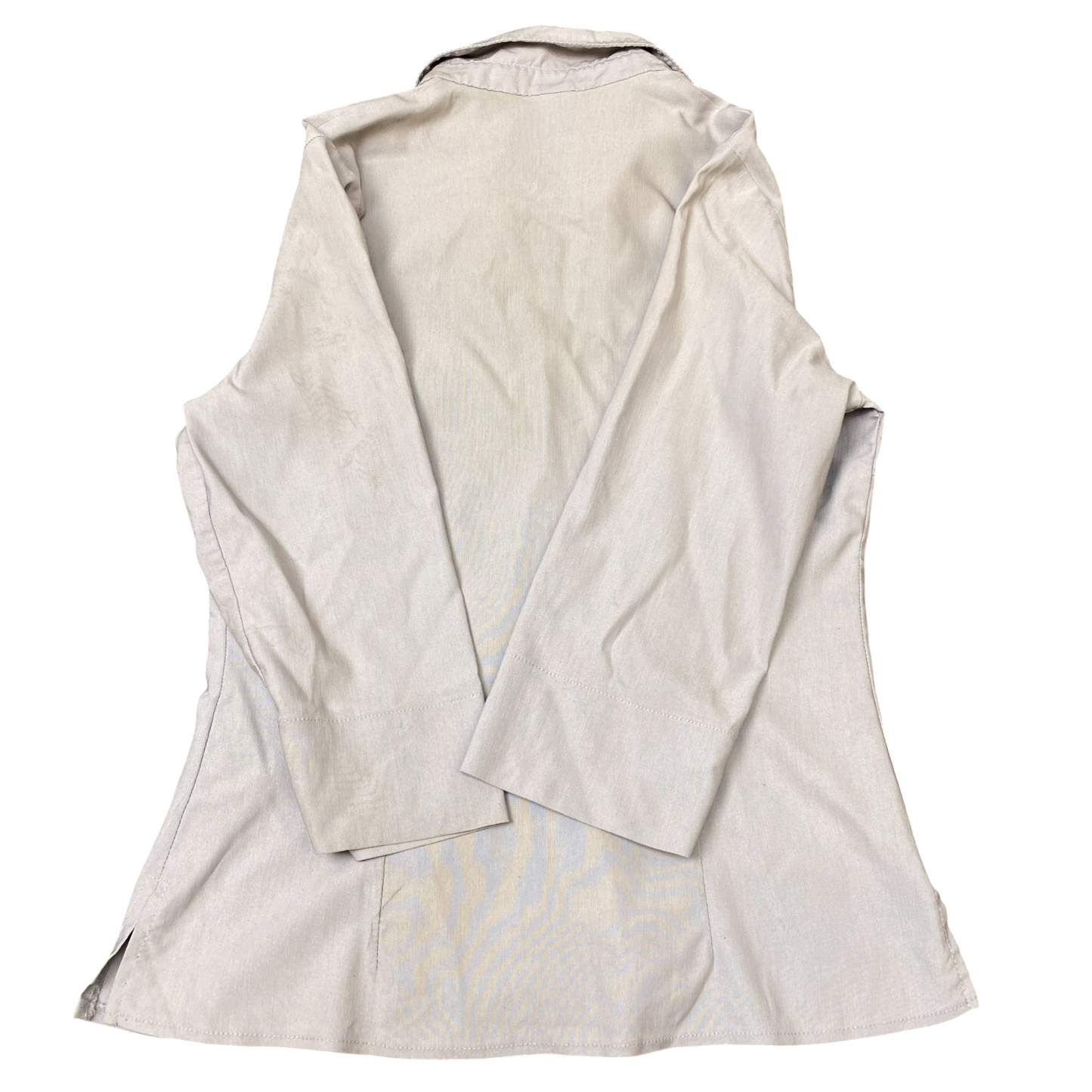 H&M Shirt Womens S Grey Long Sleeve Collared Slit Button Down Casual Outdoor