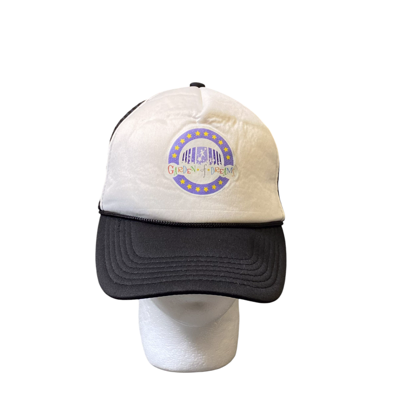 Garden of Dream Trucker Hat Unisex White Black Mesh Back Adjustable Snapback Cap