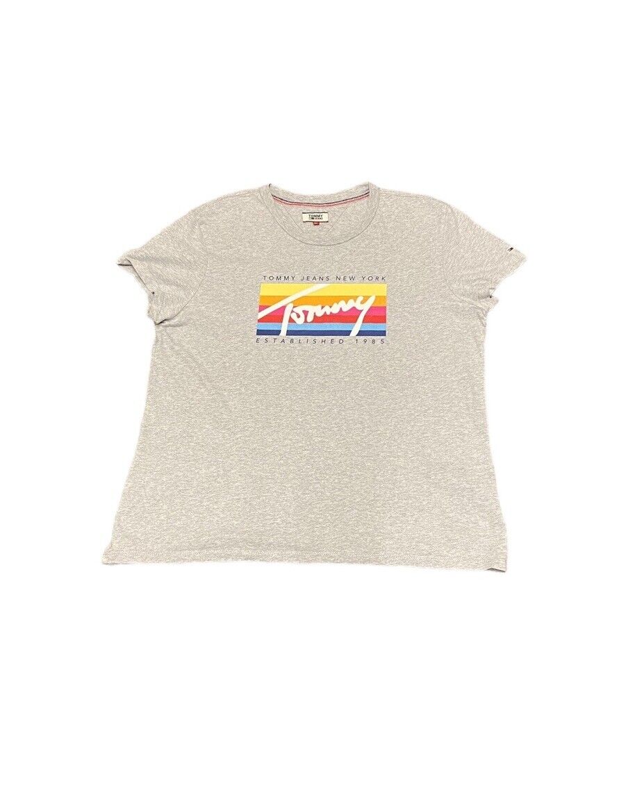 Tommy Hilfiger New York T-Shirt Grey Womens XL Chest Logo