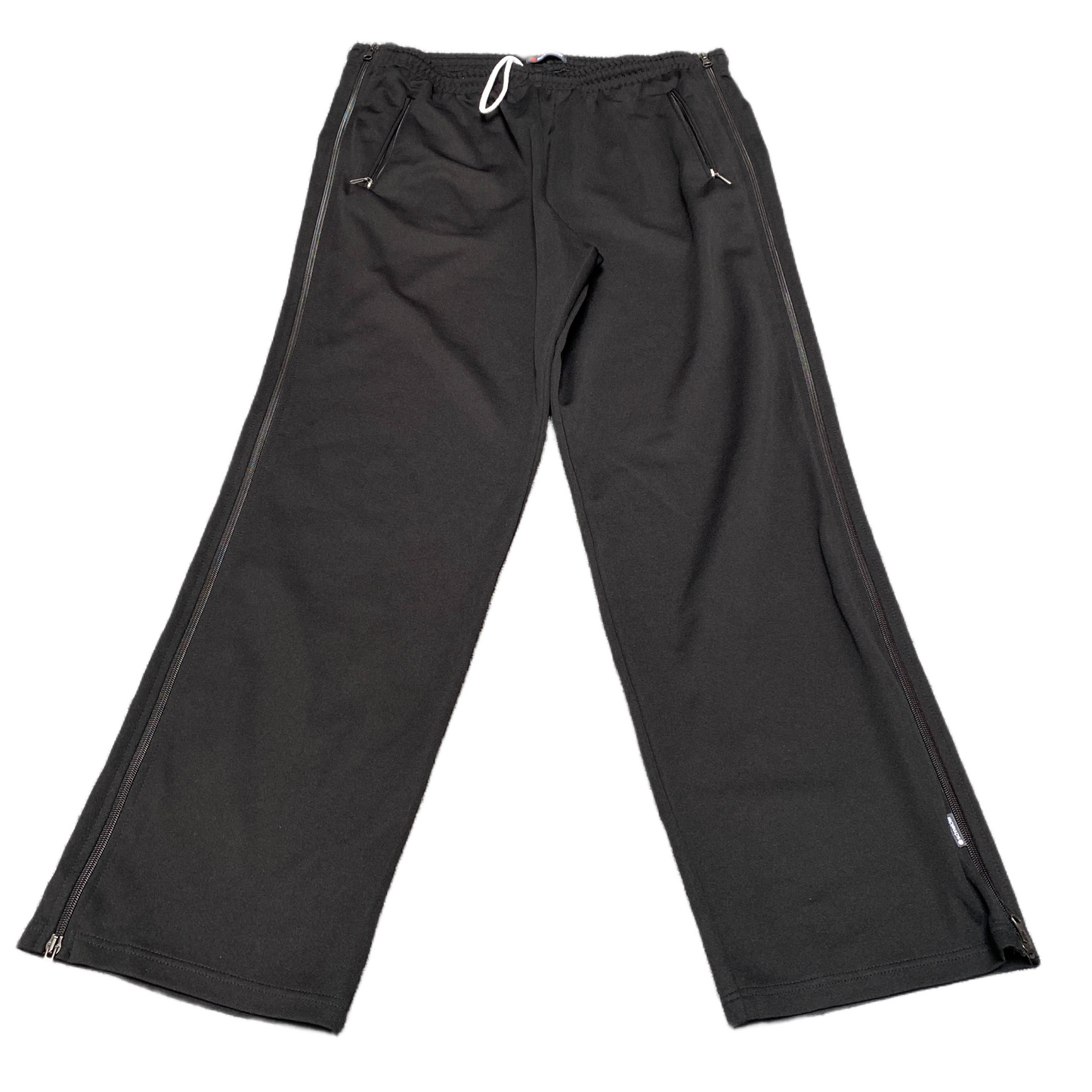 Schneider Joggers Fits as Mens 33" Waist Black Side Zipper Drawstring Trouser