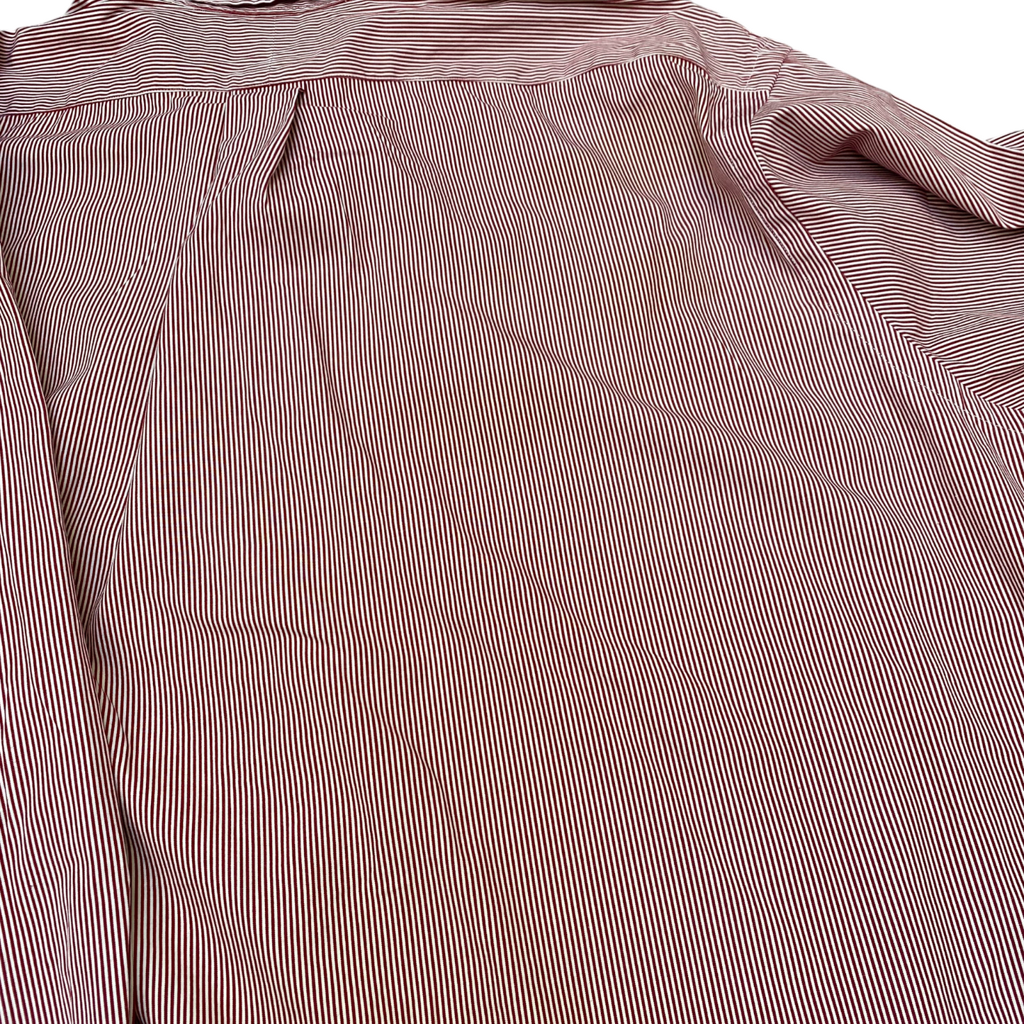 Ralph Lauren Formal Shirt Mens XL Red Striped Classic Fit Long Sleeve Button Up