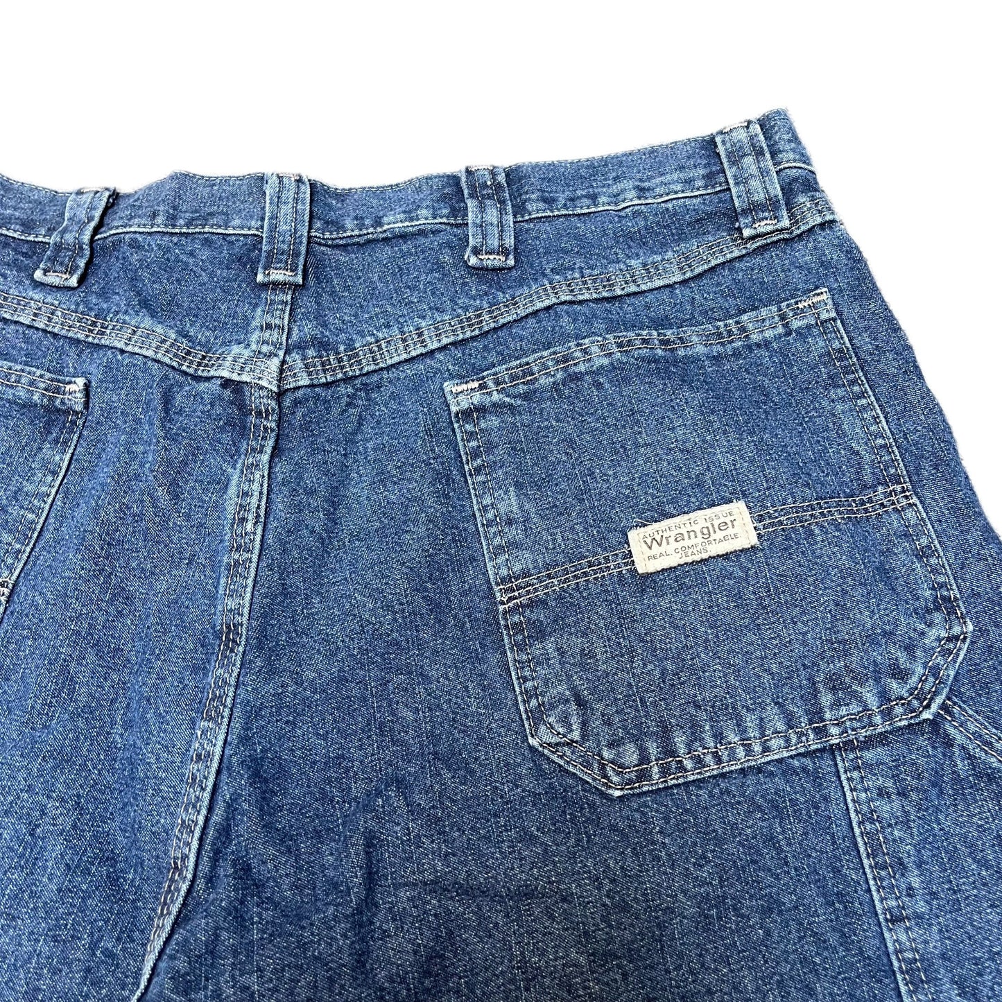 Wrangler Carpenter Shorts Fits as Mens X-Large 36" Waist Blue Denim Relaxed Fit
