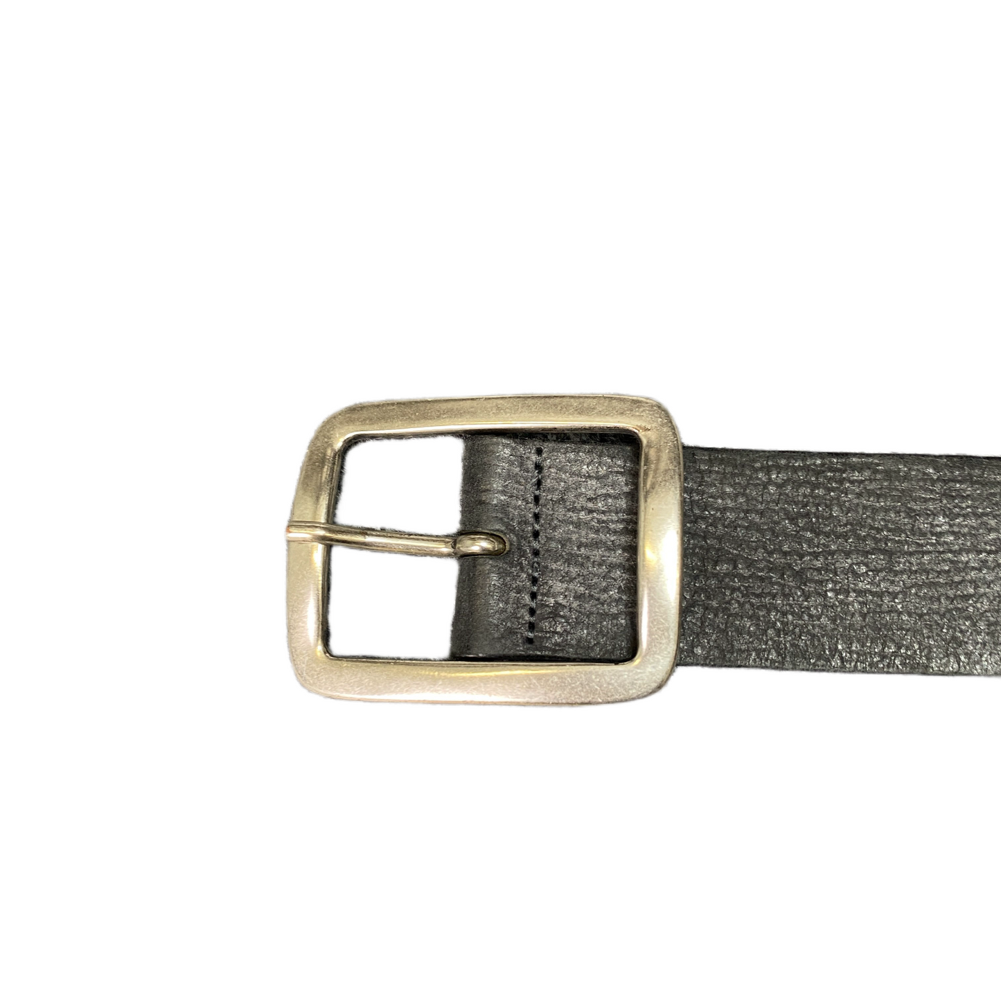 Vanzetti Waist Belt Mens Black Leather Adjustable Silver Pin Buckle 36.5 inches