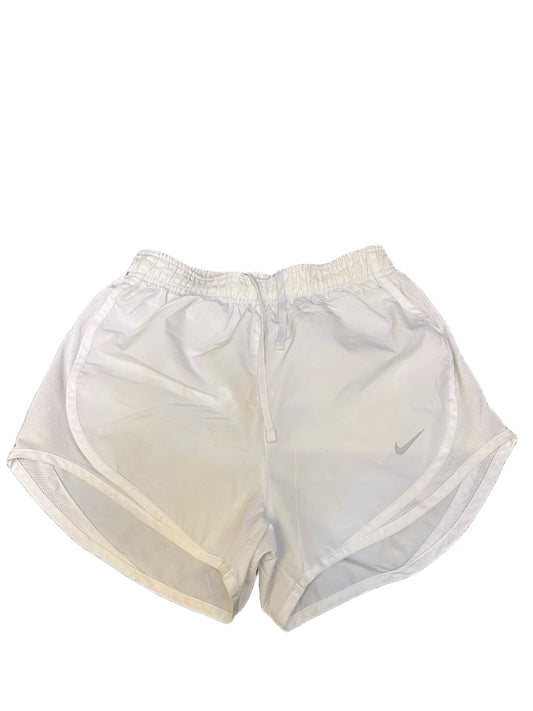 Nike Running Shorts Fits as Womens Small 23" Waist White Performance Dolphin Hem