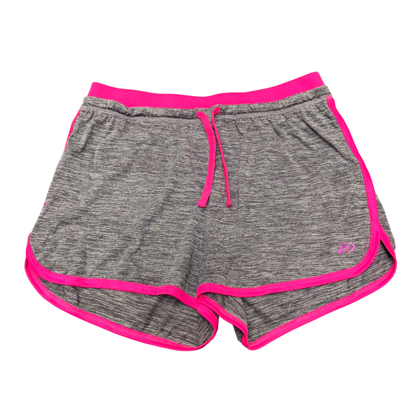 Active Wicking Running Shorts Womens Medium Grey Heather Athletic Gym Drawstring
