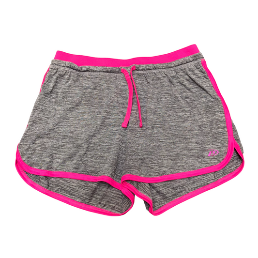 Active Wicking Running Shorts Womens Medium Grey Heather Athletic Gym Drawstring
