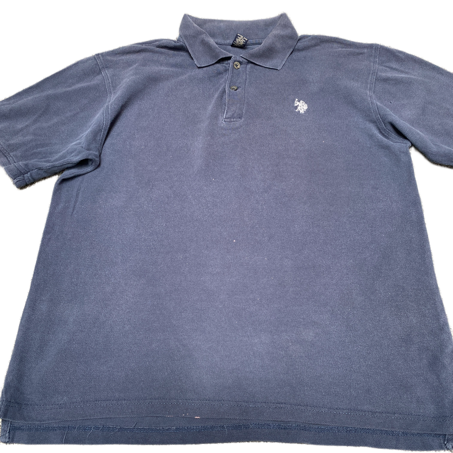 US Polo Assign. Polo Shirt Fits as Boys Small Blue Golf Performance